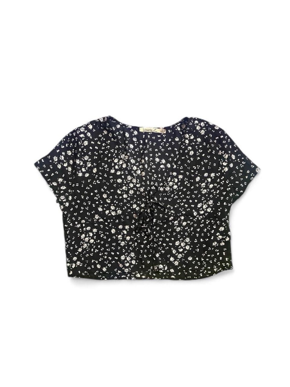 Liberty London Floral Crop Top Grunge Y2K